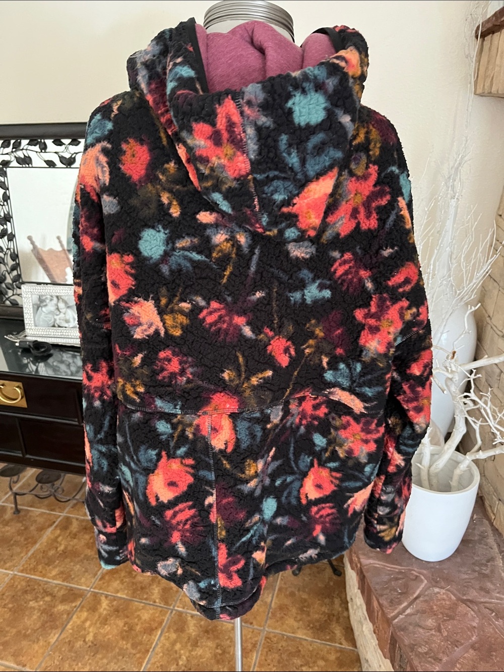 Prana Flora Fleece Hoodie Size Large - Picture 5 of 5